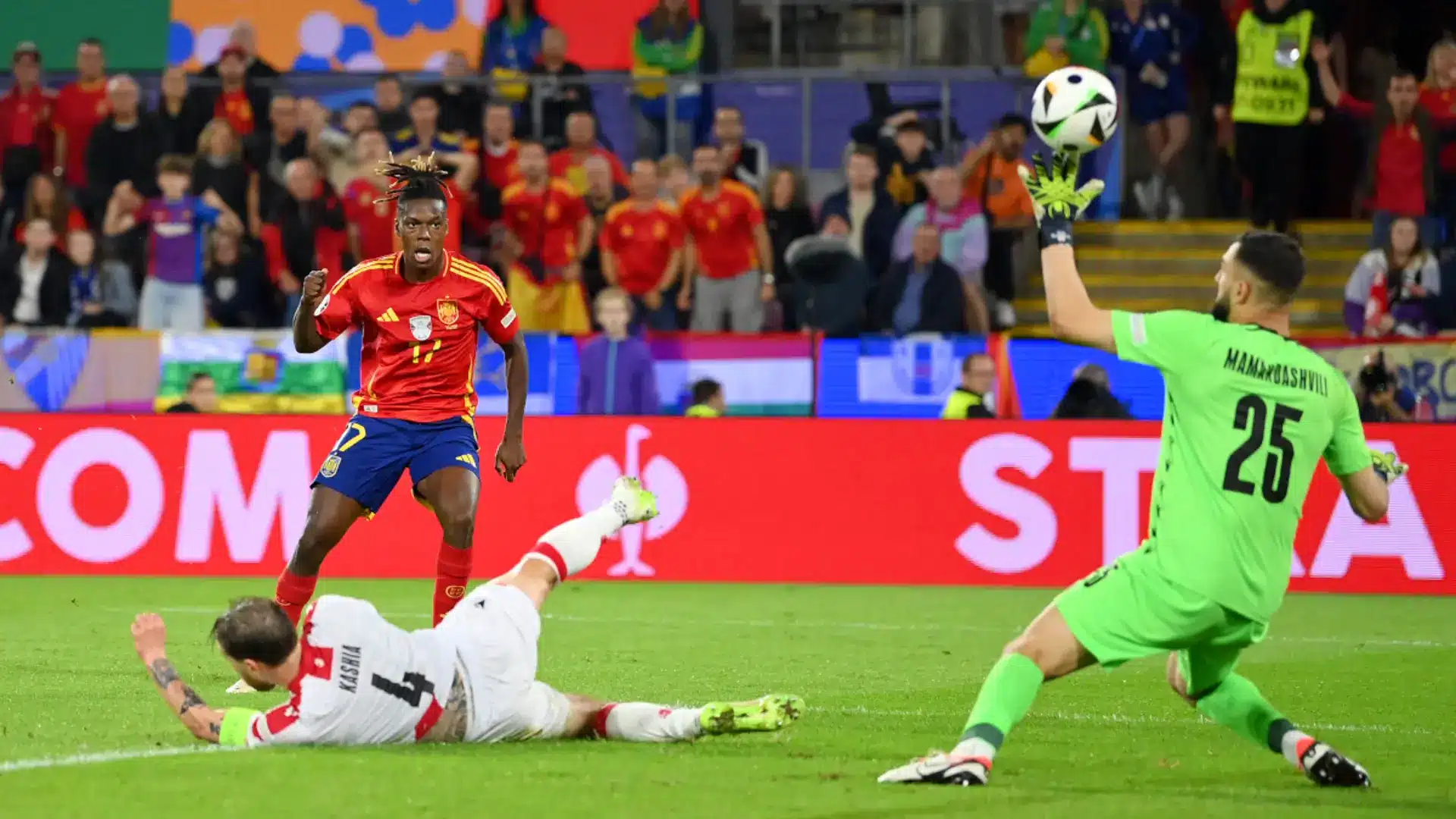 اسبانيا وجورجيا، اهداف مباراة اسبانيا وجورجيا، منتخب اسبانيا، جورجيا،رياضة، يورو24، المانيا، كرة قدم، أهداف